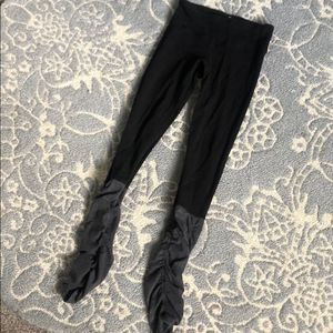 Black Leggings Gathered Bottoms